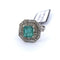 Bague 55 Bague Art déco en platine avec émeraude et diamants 58 Facettes