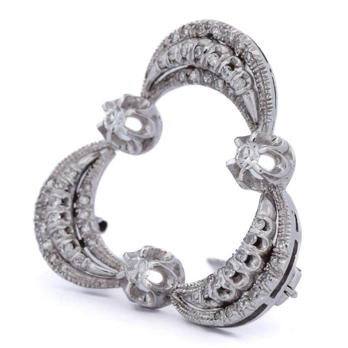 Broche Broche ancienne en or blanc 18 kt et diamants 58 Facettes SP11 '(05719)