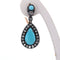Boucles d'oreilles Boucles d'oreilles en or 14 carats et argent avec turquoises et diamants 58 Facettes OR72