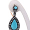 Boucles d'oreilles Boucles d'oreilles en or 14 carats et argent avec turquoises et diamants 58 Facettes OR72