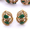 Boucles d'oreilles Ensemble collier et boucles d’oreilles émeraudes et diamants 58 Facettes CL31