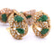 Boucles d'oreilles Ensemble collier et boucles d’oreilles émeraudes et diamants 58 Facettes CL31