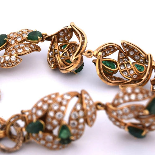 Boucles d'oreilles Ensemble collier et boucles d’oreilles émeraudes et diamants 58 Facettes CL31