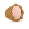 Bague 53 Bague cocktail rétro vintage années 1950 en or jaune 18 ct et corail rose 58 Facettes AN255 '(0799)