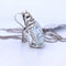 Pendentif Pendentif en or blanc 18 carats avec aigue-marine et diamants 58 Facettes CL43