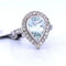 Bague 54 Bague en or blanc 18 carats, aiguë-marine et diamants 58 Facettes AN103