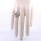 Bague 54 Bague en or blanc 18 carats, aiguë-marine et diamants 58 Facettes AN103