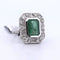 Bague 56 Bague Art déco en or jaune 18 carats, émeraude et diamants 58 Facettes