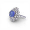 Bague 55 Bague en or blanc 18 carats avec tanzanite et diamants 58 Facettes AN272
