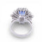 Bague 55 Bague en or blanc 18 carats avec tanzanite et diamants 58 Facettes AN272