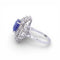 Bague 55 Bague en or blanc 18 carats avec tanzanite et diamants 58 Facettes AN272