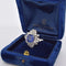 Bague 55 Bague en or blanc 18 carats avec tanzanite et diamants 58 Facettes AN272