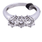 Bague 54 Bague trilogie en or blanc 18 kt et diamants 58 Facettes