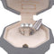 Bague 54 Bague trilogie en or blanc 18 kt et diamants 58 Facettes
