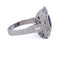 Bague 54 Art déco - Bague en or blanc avec saphir et diamants 58 Facettes AN58 '(00319)