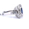 Bague 54 Bague Art déco en or blanc 18 carats avec saphir et diamants 58 Facettes