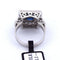 Bague 54 Bague Art déco en or blanc 18 carats avec saphir et diamants 58 Facettes