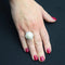 Bague 60 Bague en or 18 carats avec perle de culture et diamants 58 Facettes