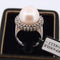 Bague 60 Bague en or 18 carats avec perle de culture et diamants 58 Facettes
