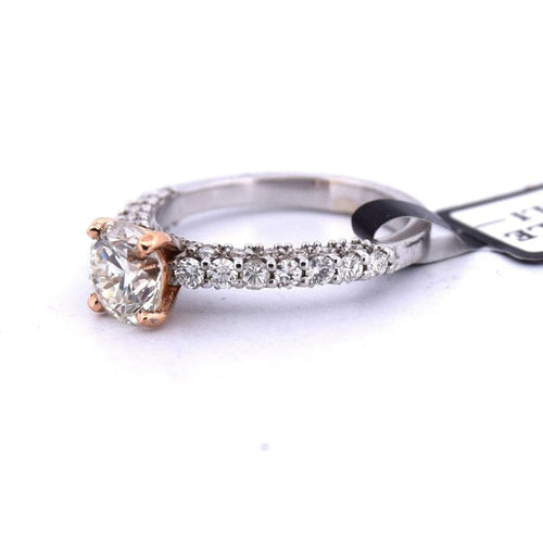 Bague 55 Bague en or blanc 18 carats avec diamants 58 Facettes