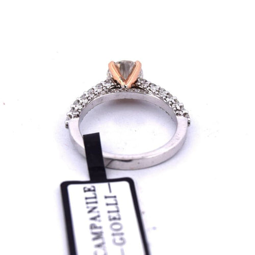 Bague 55 Bague en or blanc 18 carats avec diamants 58 Facettes