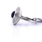 Bague 56 Bague en or blanc 18 carats avec saphir cabochon et diamants 58 Facettes