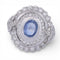 Bague 59 Bague Art déco en or blanc 18 carats avec saphir et diamants 58 Facettes AN15