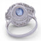 Bague 59 Bague Art déco en or blanc 18 carats avec saphir et diamants 58 Facettes AN15