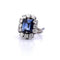 Bague 49 Art déco - Bague en or blanc 18 carats avec saphir et diamants 58 Facettes