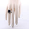 Bague 49 Art déco - Bague en or blanc 18 carats avec saphir et diamants 58 Facettes