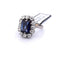 Bague 49 Art déco - Bague en or blanc 18 carats avec saphir et diamants 58 Facettes