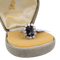 Bague 49 Art déco - Bague en or blanc 18 carats avec saphir et diamants 58 Facettes