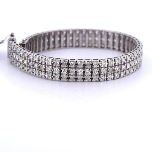 Bracelet Bracelet en or blanc 18 carats avec diamants 58 Facettes