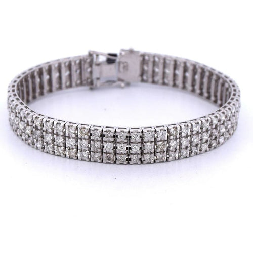 Bracelet Bracelet en or blanc 18 carats avec diamants 58 Facettes