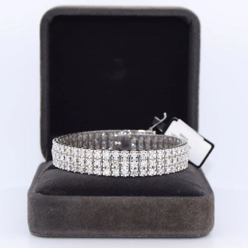 Bracelet Bracelet en or blanc 18 carats avec diamants 58 Facettes