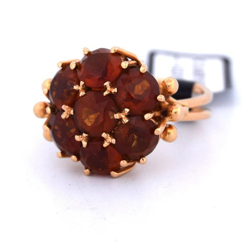 Bague 55 Bague vintage en or jaune 18 carats et quartz citrine 58 Facettes AN281