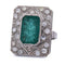 Bague 54 Bague Art déco en platine 950 avec émeraude et diamants 58 Facettes AN285 (00029)