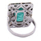 Bague 54 Bague Art déco en platine 950 avec émeraude et diamants 58 Facettes AN285 (00029)