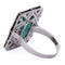 Bague 54 Bague Art déco en platine 950 avec émeraude et diamants 58 Facettes AN285 (00029)