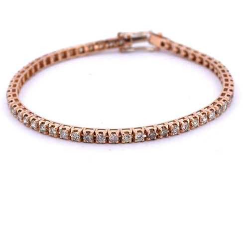 Bracelet Bracelet tennis unisexe en or rose 18 carats et diamants 58 Facettes BR116 (00719)