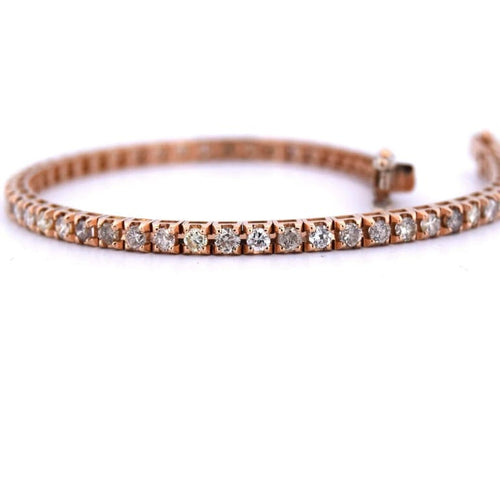Bracelet Bracelet tennis unisexe en or rose 18 carats et diamants 58 Facettes BR116 (00719)