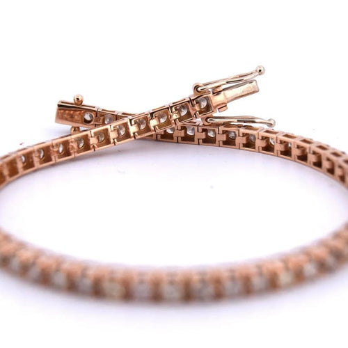 Bracelet Bracelet tennis unisexe en or rose 18 carats et diamants 58 Facettes BR116 (00719)