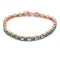Bracelet Bracelet tennis unisexe en or rose 18 carats et émeraudes 58 Facettes BR62 (04429)