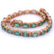 Bracelet Bracelet tennis unisexe en or rose 18 carats et émeraudes 58 Facettes BR62 (04429)