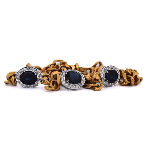 Collier Collier vintage - Collier en or 18 kt avec saphirs et diamants 58 Facettes CL53 '(0554)