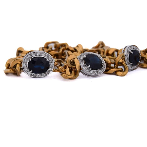 Collier Collier vintage - Collier en or 18 kt avec saphirs et diamants 58 Facettes CL53 '(0554)