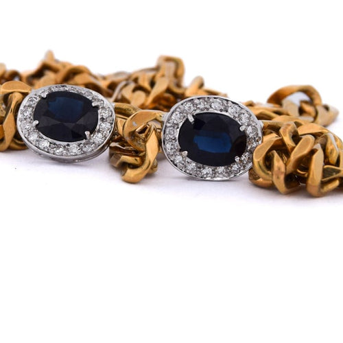 Collier Collier vintage - Collier en or 18 kt avec saphirs et diamants 58 Facettes CL53 '(0554)