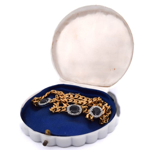 Collier Collier vintage - Collier en or 18 kt avec saphirs et diamants 58 Facettes CL53 '(0554)