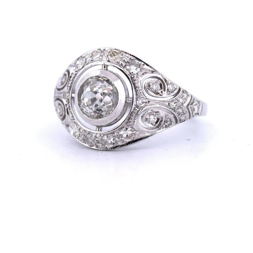 Bague 57 Liberty - Bague en or blanc 18 ct et diamants 2,30 ct 58 Facettes