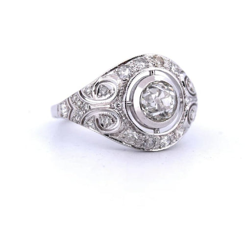 Bague 57 Liberty - Bague en or blanc 18 ct et diamants 2,30 ct 58 Facettes